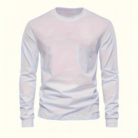 AWAKECRM Lanting Men's Casual Long Sleeve T-Shirt Halloween 3D Printed Breathable Crew Neck Long Sleeve T-Shirt for All Seasons