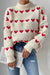 Awakecrm Heart Jacquard knitted Sweater
