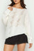 Awakecrm Crew Neck Hollow Knitted Sweater