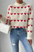 Awakecrm Heart Jacquard knitted Sweater