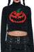Awakecrm Pumpkin Half Turtleneck Long Sleeve Sweater