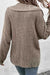 Awakecrm Khaki Lapel Long Sleeve Sweater