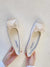 Joskka Stitching Color Bow Ballet Flat Shoes