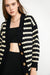 Awakecrm Black Striped Knitted Cardigan