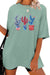 Awakecrm Cactus Flag Print T-shirt