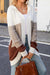 Awakecrm Contrast Patchwork Open Front Hooded Cardigan