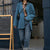 Suit Blazers Women  Fall Winter New Office Lady Jacket Long Sleeve Notched Blue Black Coats Single Breasted Outwear