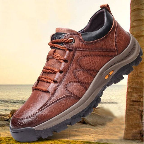 awakecrm Winter Shoes for Men Leather Warm Thick Sole Shoes Safety Wear-Resistant Outdoor Sports Mens Casual Shoes Zapatillas Hombre