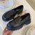 Awakecrm Round Toe Street Style Chunky Heel Platform Women Loafers Shoes Black Punk Y2K Designer High Heel Women Pumps 927