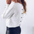 Awakecrm Spring Autumn O Neck Ruffle Blouse Shirts Elegant Office Lady Back Metal Buttons Blouses Casual Women Long Sleeve Blusa Tops 3XL