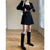 Joskka Autumn French Elegant Black Dress Women Office Lady Long Sleeve Chic Mini Dresses Female Korean Fashion One Piece Dress Fall Outfits 2023