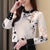 Christmas Gift Korean Fashion Clothing  Womens Tops and Blouses   Chiffon Blouse  Women Tops Button Print O-Neck OL Shirts Women  8521 50