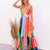 Awakecrm Christmas Gift Sexy Deep V Neck Backless Striped Maxi Woman Dress  Summer Party Rainbow Spaghetti Strap Long Dresses For Women Robe Femme
