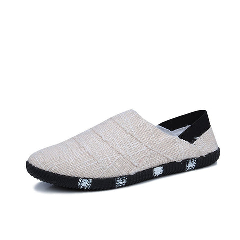 awakecrm Summer Ethnic Style men Espadrille Casual Flats Shoes Canvas Driving Loafers Flats Hemp Insole Shoes