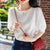 Christmas Gift Embroidery Cotton Lace O-neck Casual Blouses Plus Size Summer New  Korean Fashion Women's Lantern Sleeve Loose Shirts 13440