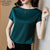 Christmas Gift Office Lady Tops Summer Short Sleeve Blouses Satin Blouse Women Shirts Fashion Simple Solid Plus Size Loose Shirt Blusas 13377