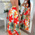 Awakecrm Back to College Floral Print Backless Maxi Dress Summer Dress Women Fashion Party Elegant Clothes