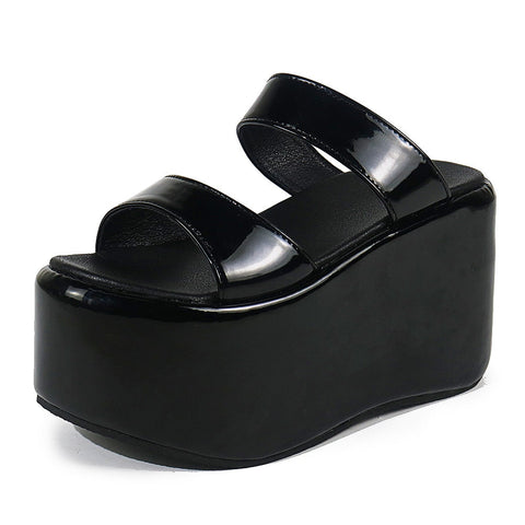 Awakecrm Sorphio Ins Platform New Summer Sandals For Woman Black Size 35-43 Slipper Hot Sale Thick Soled Comfy Open High Heels Shoes