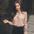Christmas Gift Office Ladies Solid Long Sleeve Tops and Shirts Elegant Slim Women Blouses Shirt Round Neck Soft Blusa femme 2018 High Quality