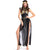 Halloween Awakecrm Adult Sexy Halloween Cosplay Greek Goddess Egyptian Queen Cleopatra Costume Women PU Leather Masquerade Party Dress