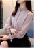 Christmas Gift Spring  fashion women blouses shirts OL chiffon blouse long-sleeved womens tops and blouses solid  female clothes 1016 40
