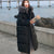 Syiwidii Women's Winter Jackets  Thicken Warm Long Coat with Fur Collar Hood New Korean Fashion Black Oversized Outerwear