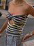 Awakecrm  Strapless Knitted Crop Top Women Hollow Out Sleeveless Summer Autumn Backless Y2k Tank Tops 90S Vintage Fashion