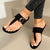 Awakecrm  New Summer Sandals Women Fashion Casual Beach Outdoor Flip Flop Sandals Metal Decoration Ladies Flat Shoes Big Size 35-43