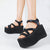 Awakecrm Sorphio Ins Platform New Summer Sandals For Woman Black Size 35-43 Slipper Hot Sale Thick Soled Comfy Open High Heels Shoes