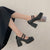 Women Shoes Womens Platform Heels Mary Janes Shoes High Heels Leather Shoes Round Toe Patent Leather Gothic Lolita Thick 924