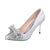 Luxury Silver Crystal Bowknot Women Pumps Sexy Stiletto Heel Wedding Party Shoes Woman Pointed Toe Thin High Heels
