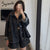 Back to College Syiwidii Denim Jacket Women Oversized Jeans Coats and Jackets  Spring Fall Tassel Big Pockets Fashion Clothes Blue Black