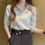 Christmas Gift V-neck Solid Ladies’ Tops Women's Silk Shirts Women  Fashion Satin Long Sleeve Blouses Button Up White OL Vintage Tops 17278