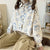 Christmas Gift QWEEK Kawaii Shirt for Teen Girls Funny Bear Print Blouses Pattern Graphic Cardigan Cute Tops Oversized Japan Style  Fashion