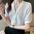 Christmas Gift Office Lady Fashion V-neck Blouse Summer  New Elegant Chiffon Shirt Short Sleeve Blouses Women Tops Button Blusas 15449