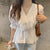 Awakecrm Summer Women White Lace Blouse Sweet V-neck Short Butterfly Sleeve Ruffles Tops Blusas Loose Clothes Chiffon Blouses 13505