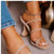 Awakecrm  New Summer Women Sandals Square Toe Ladies Heel Mules Sexy High Heels Sandal Slippers Female Fashion Woman Shoes