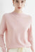 Awakecrm Mock Neck Solid Color Wool Sweater