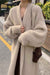 Awakecrm Solid Color Fuzzy Long Cardigan