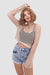 Awakecrm Knitted Cutout Flared Top