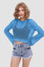 Awakecrm Knitted Cutout Flared Top