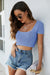 Awakecrm Knitted Cutout Tie-Back Crop Top