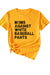 Awakecrm Moms Against With Baseball Pants Print T-shirt