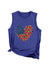 Awakecrm Peach Heart Flag Graphic Sleeveless T-shirt