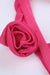 Awakecrm Pink Floral Halter Ruffle Ribbon Tops