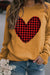 Awakecrm Plaid Heart Graphic Sweatshirt