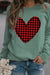 Awakecrm Plaid Heart Graphic Sweatshirt