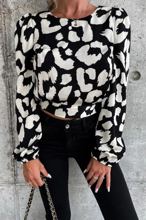 Awakecrm Printed Tie Back Backless Tops