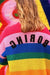 Awakecrm Rainbow Contrast Knit Cardigan