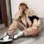 Joskka  Autumn Winter Two Piece Sets Tracksuit Women Long Sleeve Zippered Cardigan Leisure Pant Suit Warm Loose Sportswear Outfits